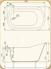 Magliezza Чугунная ванна Gracia 170x76 (ножки белые) – фотография-6